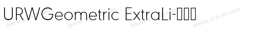 URWGeometric ExtraLi字体转换